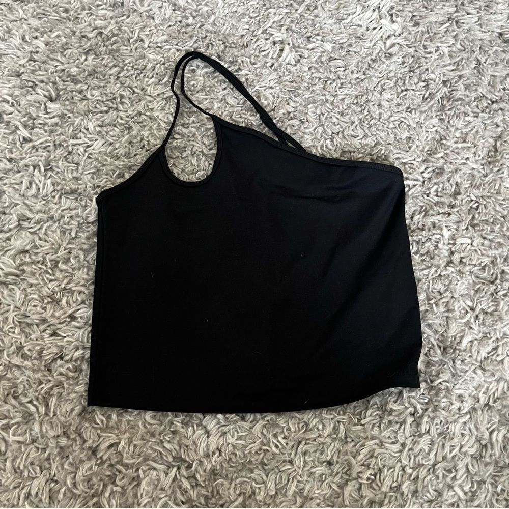 Abercrombie and Fitch Black one shoulder tank top size medium